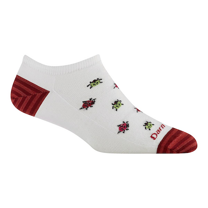 Darn Tough Women's Lucky Lady No Show Lightweight Lifestyle Sock White - 6074-WHITE