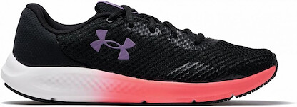 Under Armour Women's UA Charged Pursuit 3 Running Shoes Black/Pink Shock/Retro Purple - 3024889-004