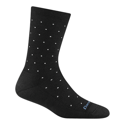 Darn Tough  Women's Pin Drop Crew Lightweight Lifestyle Socks Black - 6110-BLACK
