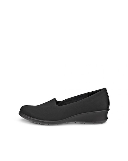 ECCO Finola Stretch Slip On,Black/Black,6-6.5
