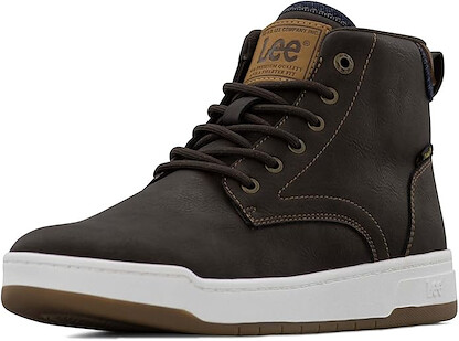 Lee Men's Spencer Hybrid Sneaker Chukka Boot Black Coffee/Navy Denim/British Tan - M000071-0236