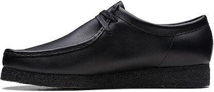 Clarks - Mens Wallabee Shoe, Color Black Leather,