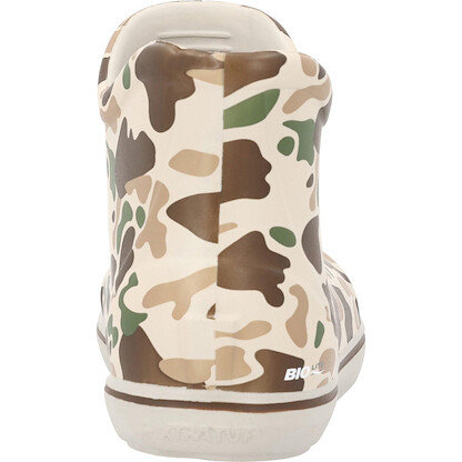 XTRATUF TUFS Big Kids Ankle Deck Boot - Size 3, Duck Camo - Lightweight, 100% Waterproof Rubber Footwear for Boys & Girls - Non-Marking, Slip-Resistant Outsole