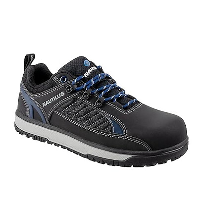 Nautilus Safety Footwear Men's Urban Oxford Alloy Toe EH Work Shoes Black/Blue - N1461