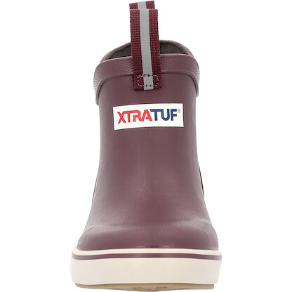 XTRATUF Big Kids Ankle Deck Boot - Size 7, Fig - Lightweight, 100% Waterproof Rubber Footwear for Boys & Girls - Non-Marking, Slip-Resistant Outsole - Moisture-Wicking Liner