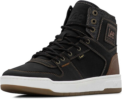 Lee Men's Daybreaker Hi-Top Sneaker Black/British Tan - M000066-0860
