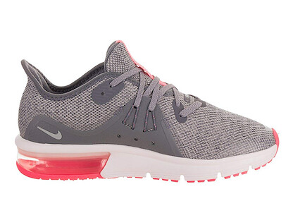 Nike Kids Girl's Air Max Sequent 3 (Big Kid) Light Carbon/Metallic Silver 5 Big Kid