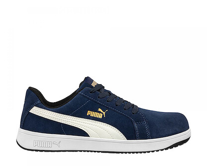 PUMA Safety Men's Iconic Low Composite Toe EH Work Shoes Navy Suede - 640025