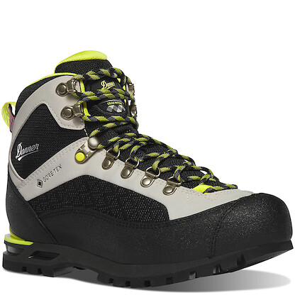 Danner Women's Crag Rat EVO Waterproof Winter Hiking Boot In Ice/Yellow - 65821