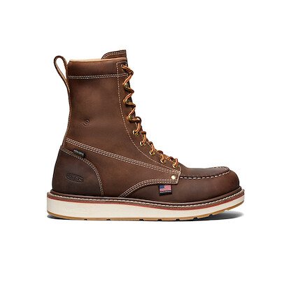 KEEN Utility Men's Liberty 8" Carbon Fiber Toe Waterproof Work Boot Chestnut/Gum - 1030606