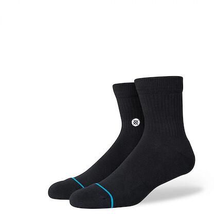 Stance Icon Quarter Socks 3-Pack, Black, Large