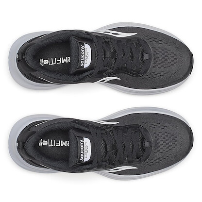 Saucony Women's Lancer Run Sneaker, Black/White, 6.5