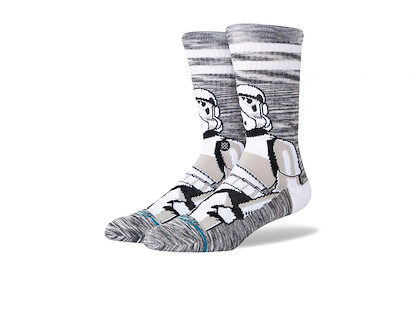 Stance The Storm Trooper Crew - Unisex Socks - Combed Cotton-blend Construction - Seamless Toe Closure White LG (US Men's Shoe 9-13, Women's Shoe 11-14) One Size
