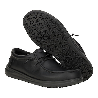 HEYDUDE Wally Work CE Classic Black Size 11, Men’s Shoes, Men's Slip-on Loafers, Comfortable & Light-Weight