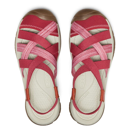 KEEN Women's Whisper Lattice Closed Toe Durable Adjustable Toe Protection Breathable Sandals, Garnet/Burnt Brick, 8