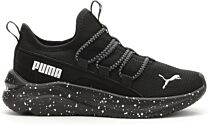 PUMA Unisex Big Kid's Softride One4All Galaxy Jr Slip-On Athletic Shoe Black/White - 31027901