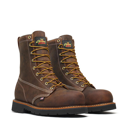 Thorogood Men's 8" American Heritage Steel Toe Work Boot Brown Crazy Horse - 804-4211