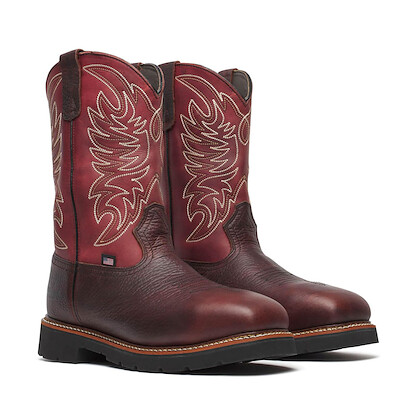 Thorogood Men's 11" American Heritage Nano Composite Toe Waterproof Work Boot Chili/Crimson - 804-4322