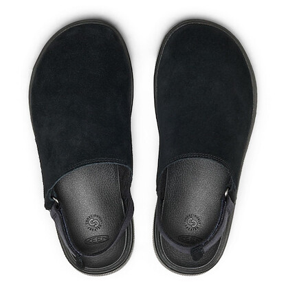 KEEN Women's Elle Mila Comfortable Leather Adjustable Easy On Mules, Black, 6.5