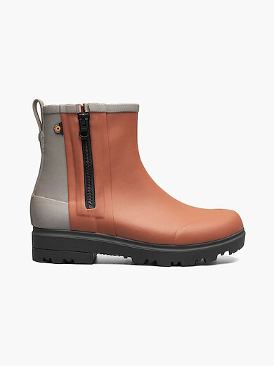 BOGS Women's Holly Rain Zip Rainboot Brick - 73131-604