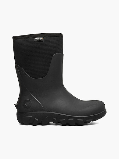 BOGS Men's Classic Seamless Mid Rain Boot Black - 73342-001