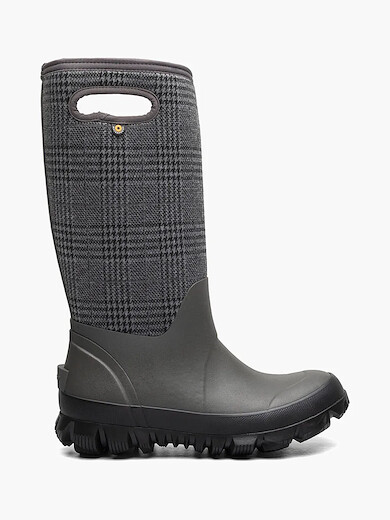 BOGS Women's Whiteout Plaid Pull-On Insulated Waterproof Winter Boot Cement Multi - 73436-054-CEMENT MULTI