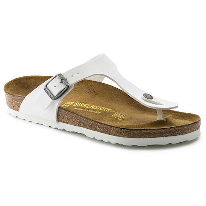 BIRKENSTOCK Women's Gizeh White Birko-Flor (regular width) - 0745531