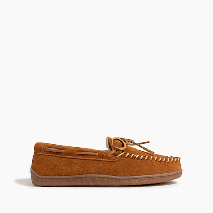Minnetonka Men's Pile Lined Hardsole Slipper Brown - 3902-BRN
