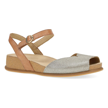 Dansko Women's Cass Sandal Platino/Tan Leather - 7803240300