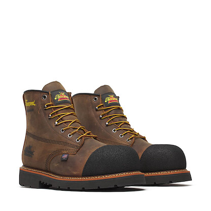 Thorogood Men's 8" Hammerhead Series Nano Composite Toe Waterproof Work Boot Dark Brown Crazy Horse - 804-4137