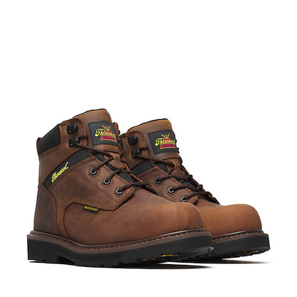 Thorogood Men's 6" Job-Site Series Composite Toe Waterproof Work Boots Brown Crazy Horse - 804-4143