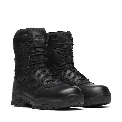 Thorogood Men's 8" The Deuce Series Composite Toe Waterproof Side-Zip Tactical Work Boot Black - 804-6191