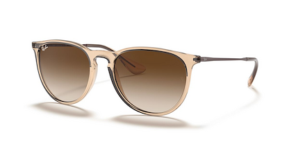 Ray-Ban Women's Erika Color Mix Sunglasses Polished Transparent Light Brown/Brown Gradient (54 mm) - 0RB4171-651413 54