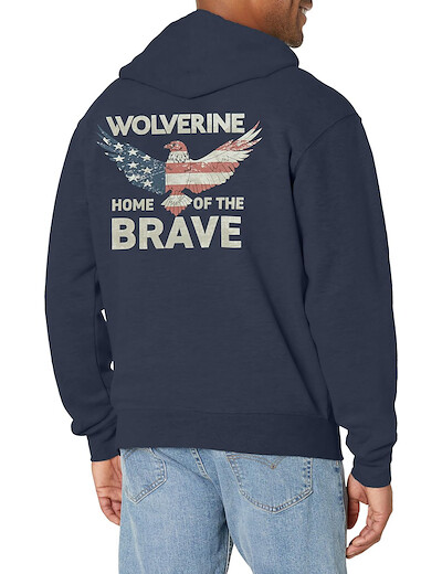 WOLV GRAPHIC HOODY - NAVY EAGLE