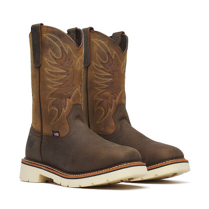Thorogood Men's 11" American Heritage Soft Toe Wellington Work Boot Brown/Pebble - 804-4332