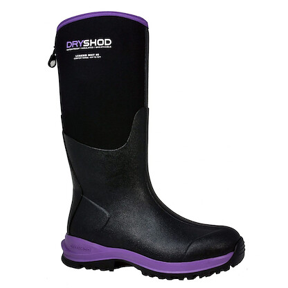 Dryshod Women's Legend MXT Hi Pull On Boot Black/Purple - LGX-WH-BKPP