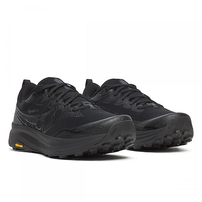 Saucony Men's Peregrine 16 GTX Sneaker, Black/Black/Black, 11