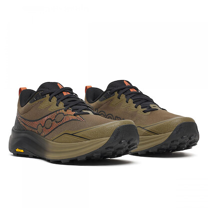 Saucony Men's Peregrine 16 Sneaker, Field/Black, 7.5