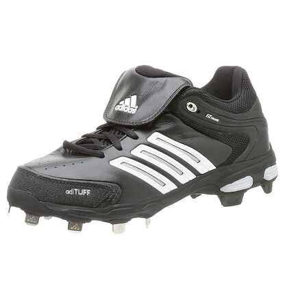 Adidas Men's Diamond King DS Baseball Shoe Black/White/Metallic Silver - 466626