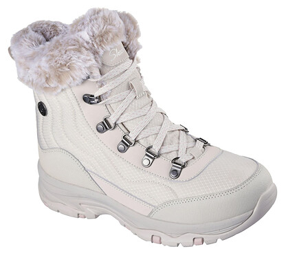 Skechers Women's TREGO - STORMIE waterproof boot, Natural, 6.5 M