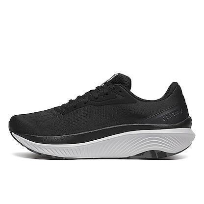 Saucony Men's Echelon 10 Sneaker, Black/Silver, 15