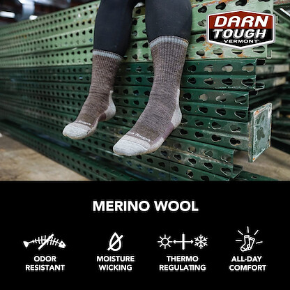 Darn Tough Women's 1/4 Steely Midweight with Full Cushion Toe Box Work Sock (Style 2016) - Indigo, Medium