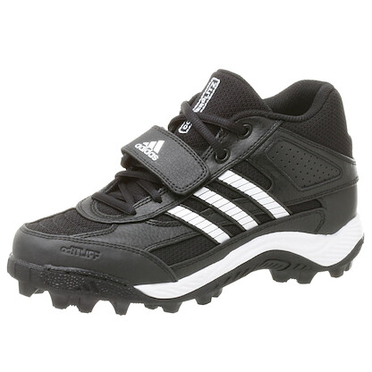 Adidas Kids' Unisex Corner Blitz 7 J Mid Cleats Black/White/Metallic Silver - 662725