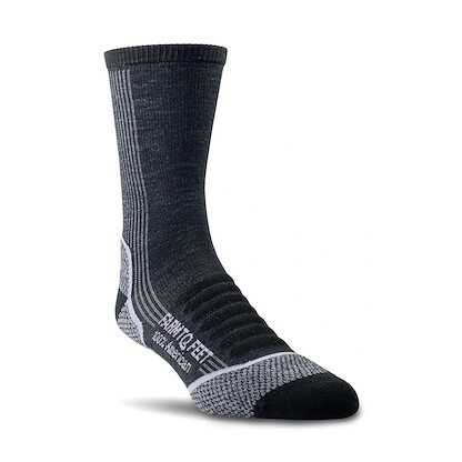 Farm to Feet Unisex American Trail Damascus Light Targeted Cushion 3/4 Crew Hiking Socks Black/Thistle - 7065-004