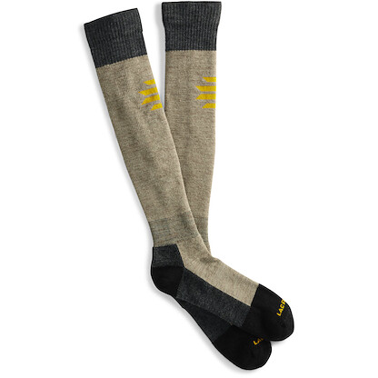 LaCrosse Men's Wallowa Sock System MIdweight Over Calf Socks Oatmeal/Black - 913330