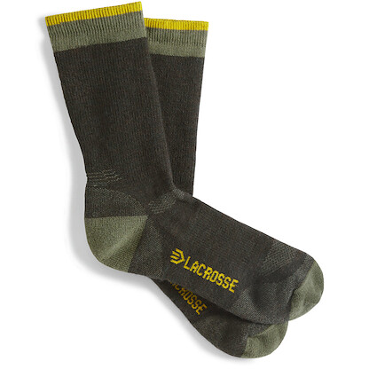 LaCrosse Men's Range Midweight Crew Socks Military Green - 913332