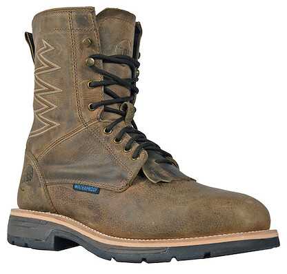 HOSS Men's 8" Brisbee Lace Composite Toe EH Waterproof Work Boot Brown - 94062