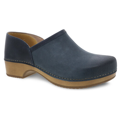 Dansko Women's Brenna Navy Burnisheshed Suede Clog - 9431751600