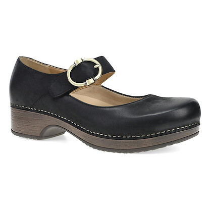 Dansko Women's Bonny Mary Jane Chocolate Black Leather - 9444027800