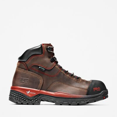 Timberland PRO Men's 6" Bosshog Composite Toe Waterproof Work Boot Brown/Red - TB0A1WSB214